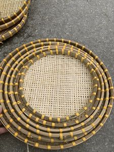 Cesta de aventamiento plana Bandeja redonda de bambú Material flexible Mejor calidad Precio competitivo del exportador Vietnam - Product Image 2