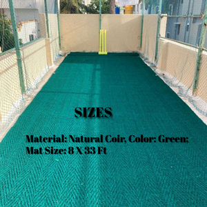 เชือกสำหรับฝึกซ้อมกลางแจ้งอุปกรณ์สนามคริกเก็ตเสื่อเขียวมะพร้าวธรรมชาติขนาด16.5x8ฟุตปรับแต่งโลโก้ได้ - Product Image 6