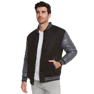 Chaqueta universitaria de béisbol de lana hecha a medida para hombre, nueva chaqueta Letterman de alta calidad para invierno con cuello levantado y mangas largas - Product Image 1