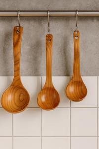 Cuchara de Madera Desechable Ecológica, Tallada a Mano, con Acabado Seguro para Alimentos, Mango Ergonómico, Estilo Lujoso, India - Product Image 2