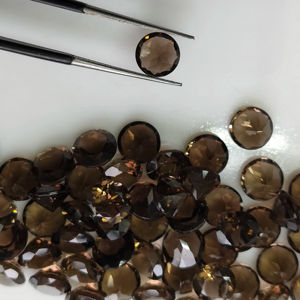 Cuarzo Ahumado Natural de 8MM, Corte Brillante Redondo, Gema Suelta de la Mejor Calidad para la Fabricación de Joyas - Product Image 2