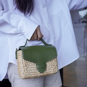 Bolso de moda 2024 con bolsa de jacinto de agua con asa de cuero y correa hecha a mano del mejor proveedor de Vietnam - Product Image 6