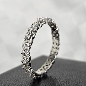 Anillo de Compromiso con Diamante Cultivado en Laboratorio con Certificación IGI, CVD HPHT, para Mujer, en Oro Blanco de 14k y 18k - Product Image 4