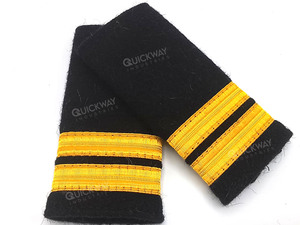 แผ่นประดับไหล่แบบนักบิน แถบสีทอง ดำ สำหรับเครื่องแบบ ลายลูกไม้แบบราชวงศ์ ลายทาง - Product Image 6