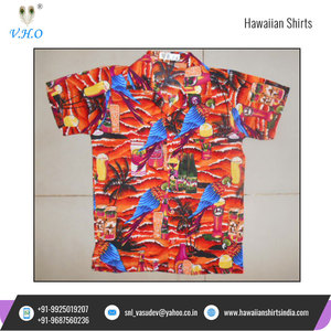 เสื้อฮาวายพิมพ์ลายขวดเบียร์แขนสั้น,อุปกรณ์ฮาวายทรงหลวมสำหรับฤดูร้อนชายหาด - Product Image 5