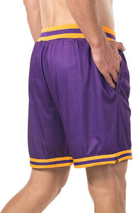 Haute qualité personnalisé 150G maille Shorts hommes vierge basket-ball Double couche Shorts de plage été noir maille Shorts - Product Image 2