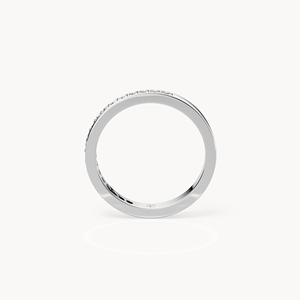 Bague de mariage en platine pavée avec pierres précieuses de clarté VS certifiées IGI – Bague statement - Product Image 4