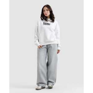 Sweat à capuche surdimensionné « Retour vers le futur » en tissu tricoté respirant pour la saison d'automne - Product Image 1