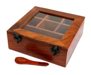 Caja de Especias Cuadrada de Madera de Alta Calidad para Cocina, Almacenamiento Ecológico y Duradero para Especias, Frutos Secos y Aperitivos - Product Image 4