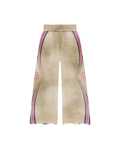 Survêtements évasés à l'eau avec fermeture éclair 500 GSM combinaison de jogging à jambe droite survêtement en détresse sweats à capuche et ensembles de pantalons de survêtement hommes - Product Image 5