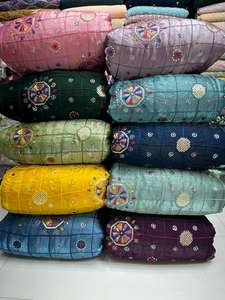 Luxury <b>Embroidered</b> Sequin Fabric for Wedding Dresses Export Quality Material from Trusted Indian Supplier for Fashion - Product Image 4