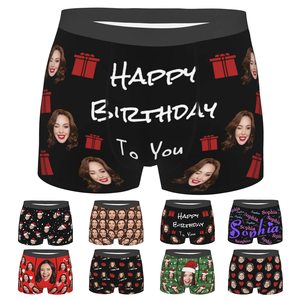 กางเกงในบ็อกเซอร์สำหรับผู้ชายกางเกงขาสั้นพิมพ์ลายภาพส่วนตัวพร้อมโลโก้ - Product Image 2