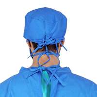 Robe de chirurgien d'hôpital médical unisexe à manches longues de haute qualité avec ensemble de masques faciaux et de casquettes de gommage costumes uniformes médicaux
