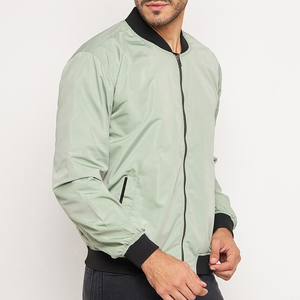 Bomber Homme Vestes Toile Mince Col Montant Poche Décoration Nouveau Style Offre Spéciale Veste D'hiver pour Homme - Product Image 3