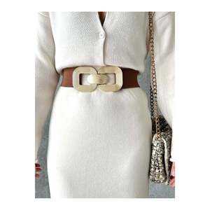 Ceinture élastique pour femme avec boucle dorée, ceinture pour veste, ceinture pour chemise, ceinture pour robe - TABA - Product Image 2