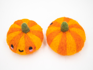Simpatica zucca di feltro sfacciato di 5cm per decorazioni per feste di Halloween - Product Image 4