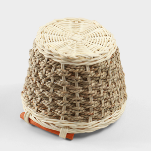 ถาดไม้ไผ่กลมทำมือ ตะกร้าสานไม้ไผ่ตกแต่ง สีธรรมชาติ - Product Image 4