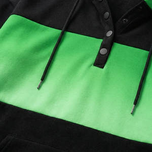 Women's Color Block Hooded Sweatshirts <b>Henley</b> Button Hoodies Drawstring Kangaroo Pocket <b>Long</b> <b>Sleeve</b> Casual All Seasons Hoodies - Product Image 5