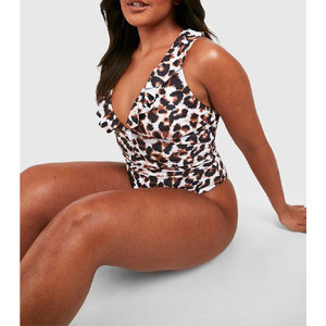 Nuevo Bikini de Talla Grande para Mujer, Logotipo Personalizado, Color Sólido, Spandex/Nailon, Secado Rápido y Transpirable, Precio Económico al por Mayor - Product Image 3