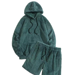 Conjunto de Sudadera con Capucha y Pantalones Cortos para Hombre, Traje de Dos Piezas con Logotipo Personalizado, Cómodo para Ejercicio, Entrenamiento y Uso Diario - Product Image 1