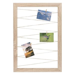 Cadre <span class=keywords><strong>photo</strong></span> vertical CLAMARO Neo Collage Line 40x60cm en chêne Sonoma et ruban de jute avec pinces en bois pour collage mural de photos - Product Image 1