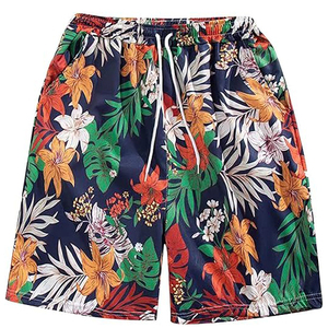 Shorts de Playa Unisex Formales con Estampado Sólido, de Lona, Secado Rápido, Transpirables, con Cierre de Cordón, Teñido Liso, para Vacaciones - Product Image 5
