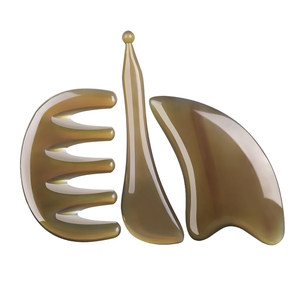 Corne de buffle de qualité supérieure Gua Sha grattage excellente qualité en vrac grattage stress corne buffle outil de massage du corps - Product Image 4