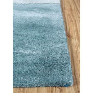 Tapis géométrique en laine et viscose bleu Caliedo, tufté à la main, pour salon, 4 m de large, rectangulaire, 10 mm, pour couloir, modèle Tnq-1510 - Product Image 4