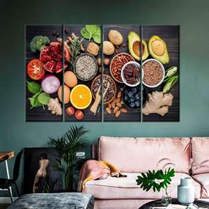 ภาพพิมพ์บนผ้าใบสมัยใหม่: ศิลปะติดผนังลายเครื่องเทศสำหรับตกแต่งห้องครัว,4P: ภาพพิมพ์แบบห่อหุ้ม - Product Image 1