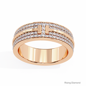 2,6 CTW Round Cut Lab Grown Diamond Full Eternity Set Alianza de boda y anillos de regalo de aniversario en oro blanco Producto CVD - Product Image 5