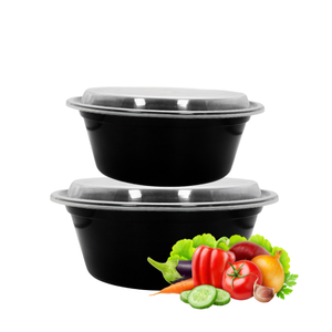 Đen Cơ Sở + rõ ràng nắp màu PP nhựa dùng một lần lò vi sóng container thực phẩm 900ml tùy chỉnh bao bì sản xuất tại Việt Nam - Product Image 6