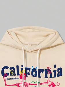 Sudadera con capucha estampada personalizada para hombre, estilo pulóver en tela transpirable y cómoda, forro polar de algodón/forro polar de poliéster - Product Image 6