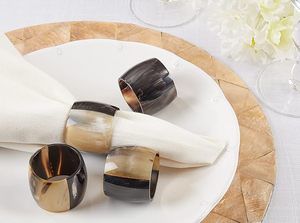 Élégants ronds de serviette en corne naturelle pour un dîner élégant en plein air, ajoutez de la classe aux dîners et à la décoration intérieure à bas prix - Product Image 2