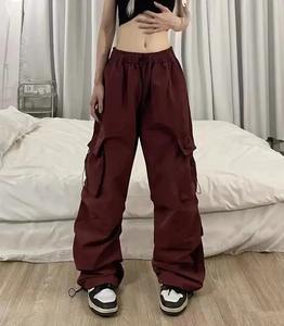 Tendencia Mujer Diseño personalizado Pantalones de gran tamaño Multi-Bolsillo Premium Cargo Pantalones Mujer 100% Algodón Entrenamiento Jogger - Product Image 2