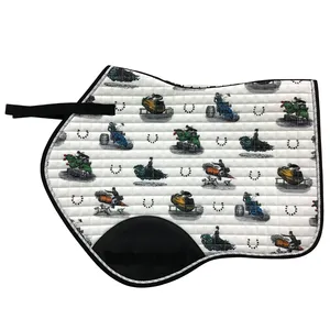 SHEMAX 2024 Selle de cheval de haute qualité personnalisée, rembourrage circulaire matelassé en jersey, satin pailleté, toutes les couleurs, doublure en polaire, SS'22 - Product Image 1