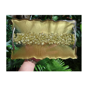 ถาดเสิร์ฟอาหารทำจากเรซิ่นอีพ็อกซี่ถาดเสิร์ฟอาหารเช้าทรงสี่เหลี่ยมผืนผ้าหรูหราสินค้าขายดี - Product Image 3