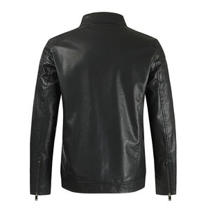 Cafe Racer Men's Motorcycle Synthetic Jacket Black Brown Biker Finished Windproof <b>Waterproof</b> Breathable Eco-Friendly Patchwork - Product Image 4