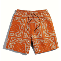 Pantalones Cortos de Verano para Hombre al por Mayor, Transpirables, con Estampado por Sublimación, Cordón Ajustable, Tejido, Patrón Liso, Bolsillos, Tallas Grandes, Personalizables