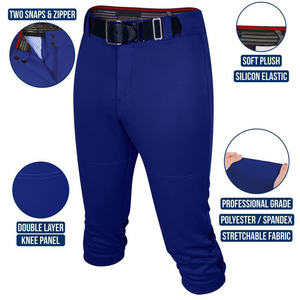 Pantalon de softball haute performance avec ceinture élastique confortable et tissu extensible durable pour les joueurs - Product Image 3