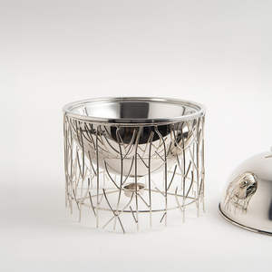 New Metal Round casseroles Hotpot Quality Metal Handmade Luxury <b>Soup</b> <b>Pots</b> Round Shape Serving Food Hotpots - Product Image 2