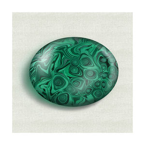 Malachite verte naturelle en gros Trèfle à quatre feuilles Style pierre précieuse en vrac Processus de coupe malachite verte plate lisse de haute qualité - Product Image 4