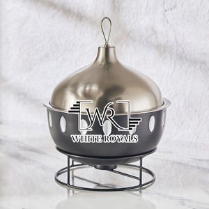 Calentador de alimentos de cazuela Blanca nueva de último diseño de acero con tapa superventas para el plato de frotamiento de servicio de catering del Golfo de Oriente Medio - Product Image 3