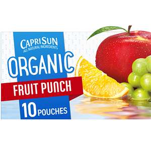 Fournisseur direct de sachets Capri Sun Organic Fruit Punch Juice Box, boîte de 10 ct, sachets de 6 floz - Product Image 1