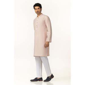 ชุดคุรตะผ้าฝ้าย KR-STY25-074 สีชมพูอ่อน สำหรับฤดูร้อน ทรงปกติ พร้อมกางเกงซัลวาร์ คามีซ สำหรับงานปาร์ตี้ - Product Image 4