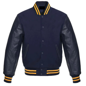 Chaqueta de Béisbol de Talla Grande de Alta Calidad 2026, Fabricante de Ropa Urbana Personalizada, Chaqueta Universitaria con Parche Bordado de Chenilla - Product Image 1