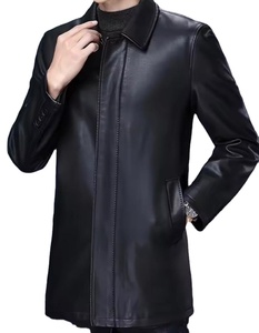 Abrigos impermeables de cuero para hombre, a la moda, ropa casual de invierno, alta calidad y bajo precio. - Product Image 2