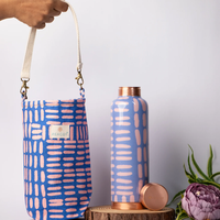 Bouteille d'eau décorative en laiton Ak Brass imprimée, avec sac, entièrement personnalisable, unisexe