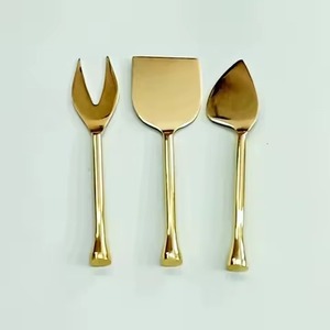 Juegos de cuchillos de queso con mango negro de diseño mixto de cuatro piezas forjado a mano de acero inoxidable - Product Image 5