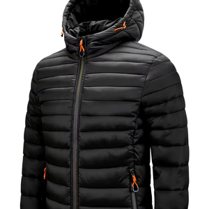 Chaquetas de hombre de bombardero de invierno impermeables personalizadas de color sólido en blanco simple de nuevo diseño de suministro de fabricante pakistaní - Product Image 1