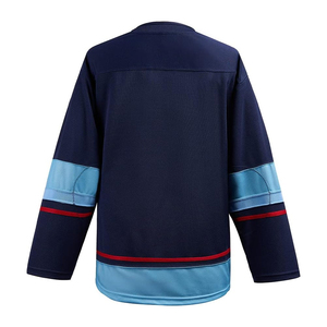 Vente en gros de maillots et uniformes de hockey sur glace 100% polyester imprimés par transfert de chaleur de haute qualité avec des couleurs et des logos personnalisés - Product Image 2